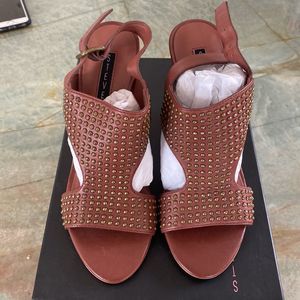 Steven by Steve Madden Carsenn Cognac Studded Leather Heels